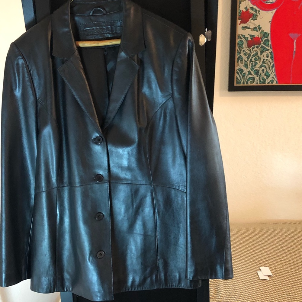 LEATHER JACKET MODERN FIT